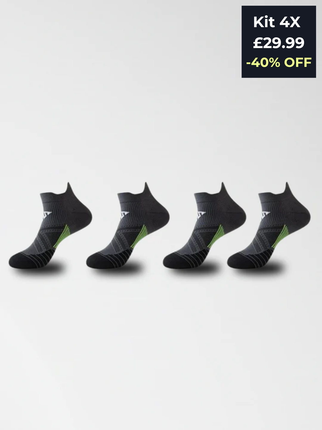 Kit of 4 Pairs - Axtro Act Running Socks