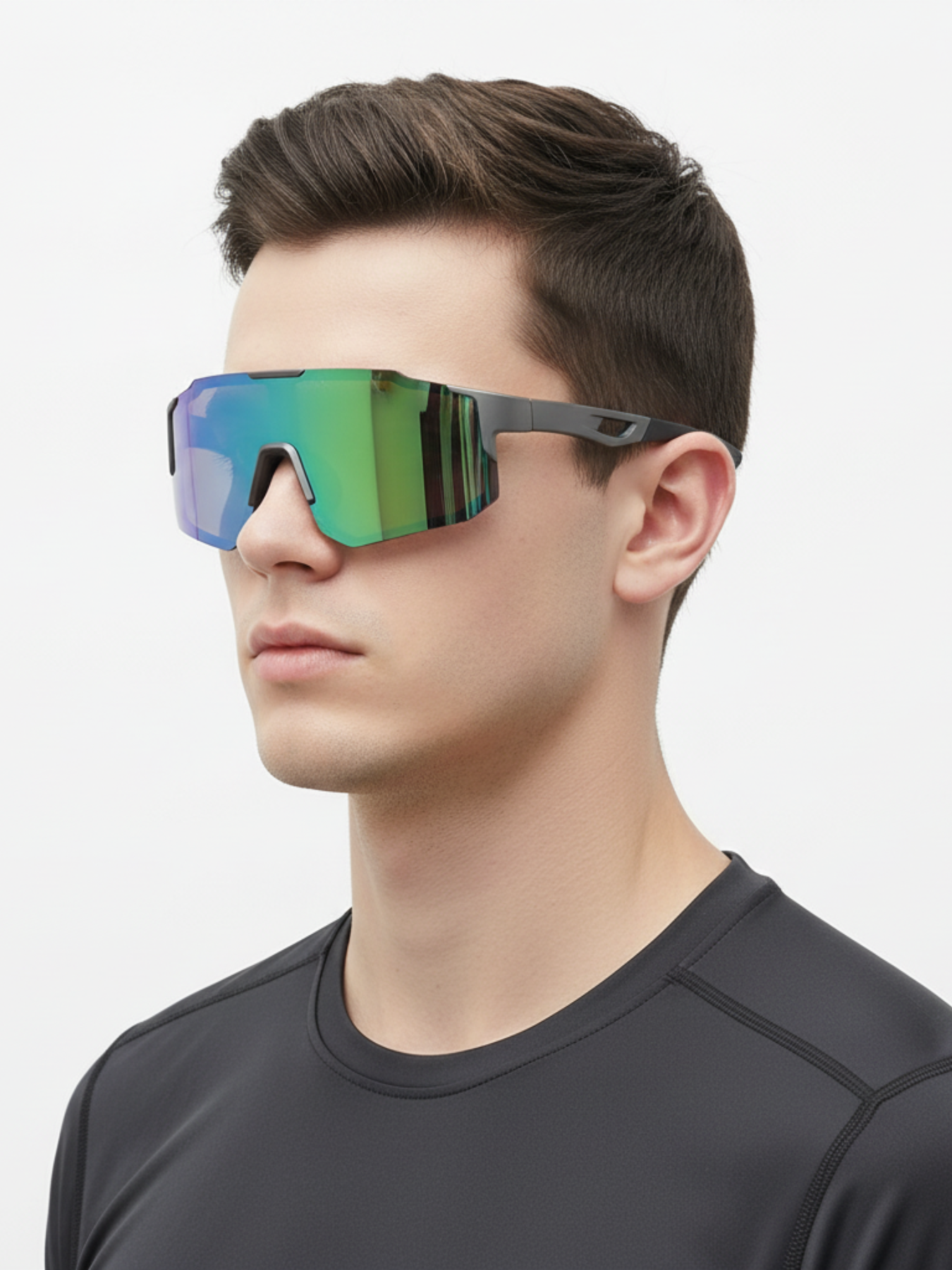 Flux Graphite/Green - Sunglasses for Running, Cycling and Beach Tennis