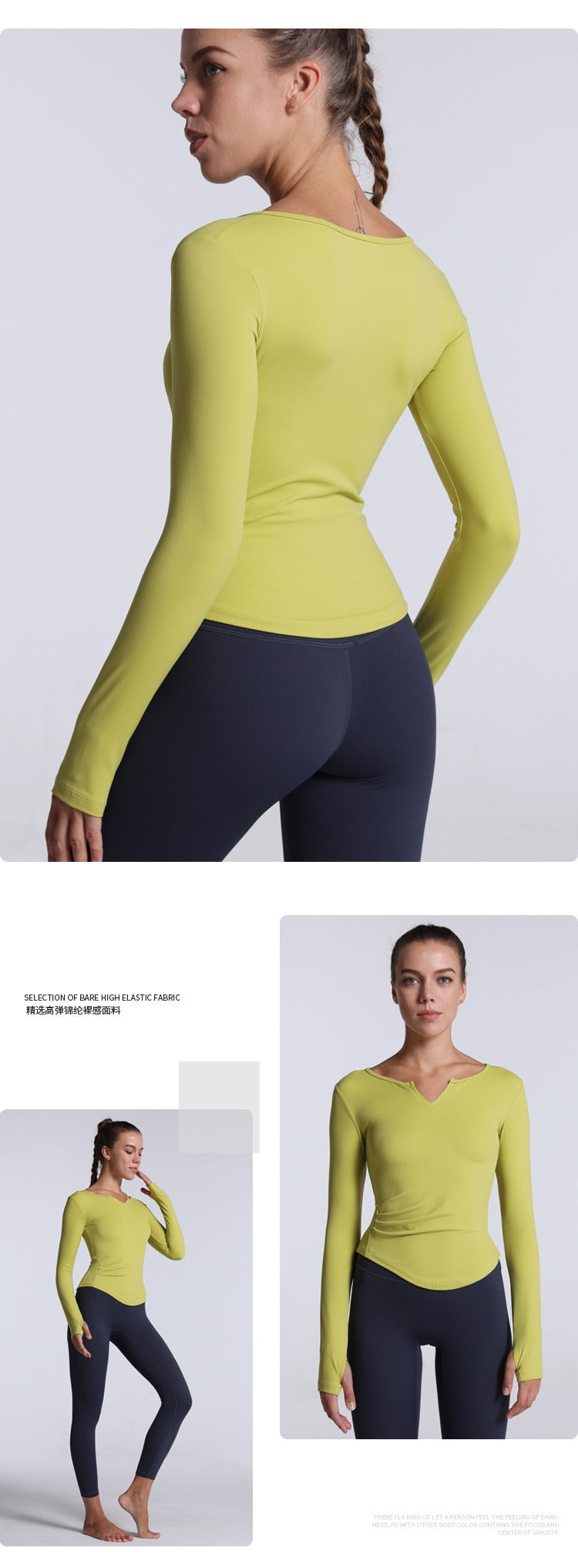 Long-sleeved V-neck blouse by Axtro Act