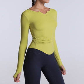 Long-sleeved V-neck blouse by Axtro Act
