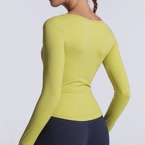 Long-sleeved V-neck blouse by Axtro Act