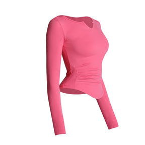 Long-sleeved V-neck blouse by Axtro Act