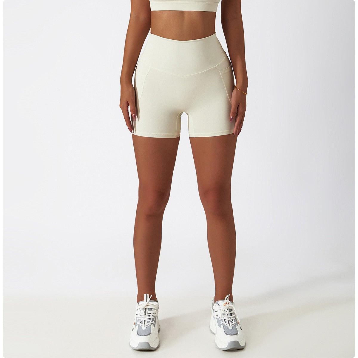Women's Fitness Shorts with Pocket - Axtro Act