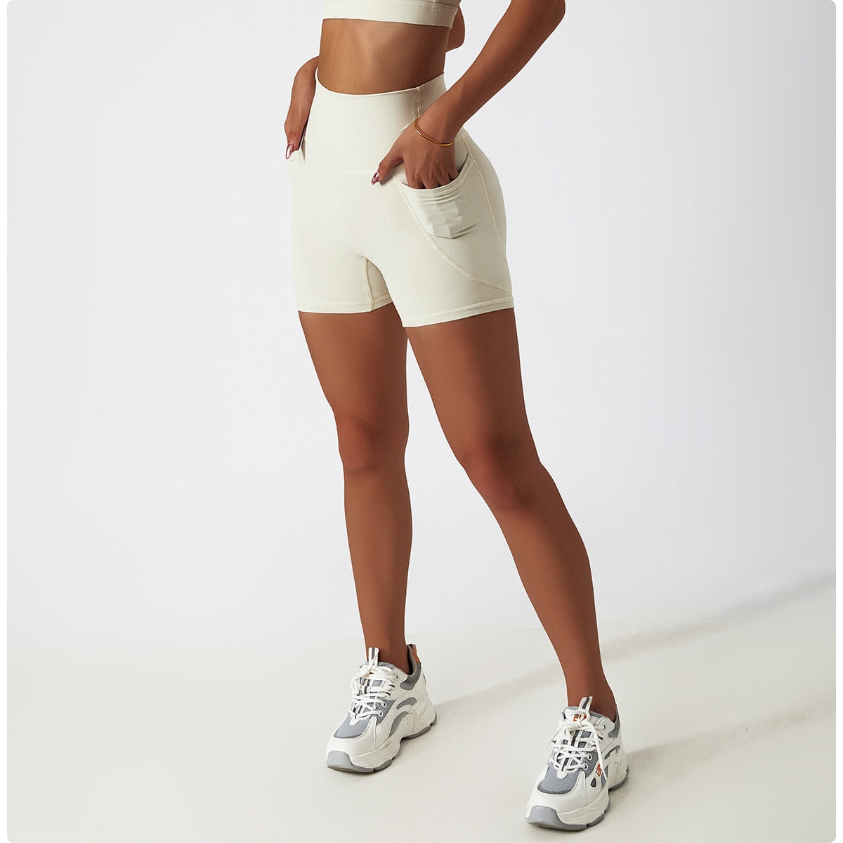 Women's Fitness Shorts with Pocket - Axtro Act