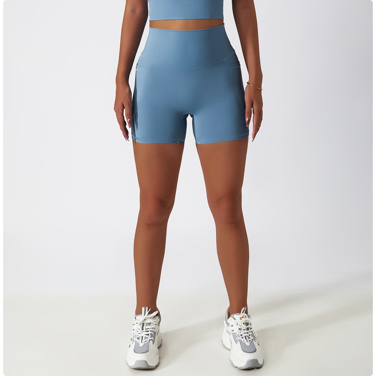Women's Fitness Shorts with Pocket - Axtro Act