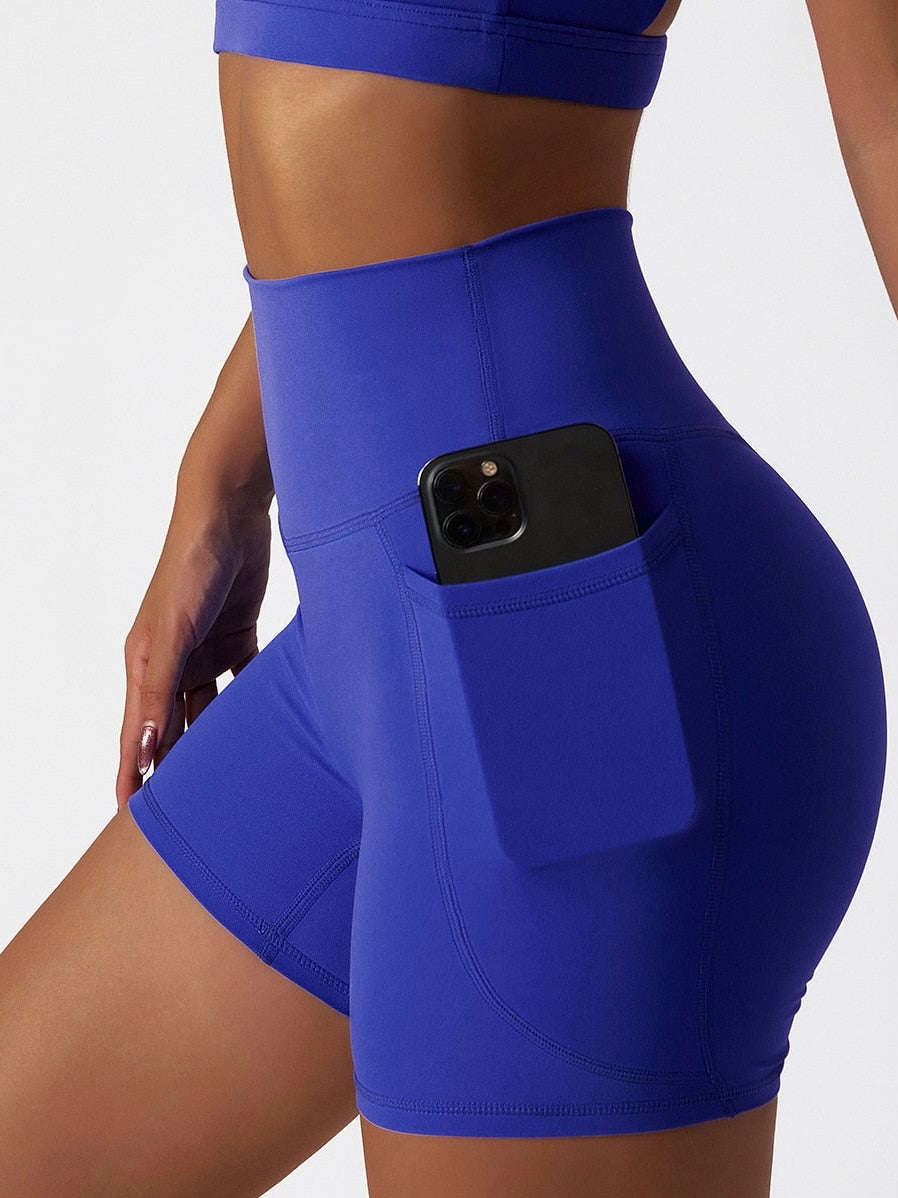Women's Fitness Shorts with Pocket - Axtro Act